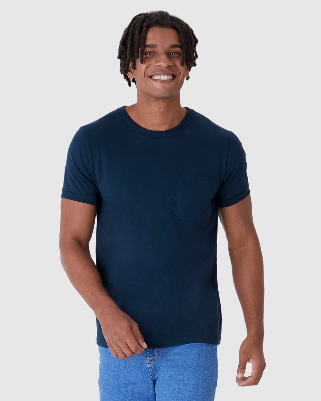 Camiseta Abraço Masculina Bolso Frontal Em Malha Comfy Touch