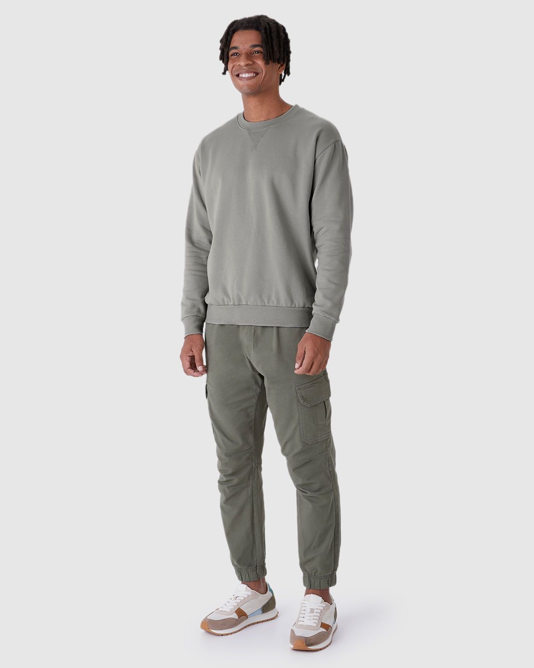 Blusão Masculino Relaxed Fit Em Moletom Flanelado - Imagem 2