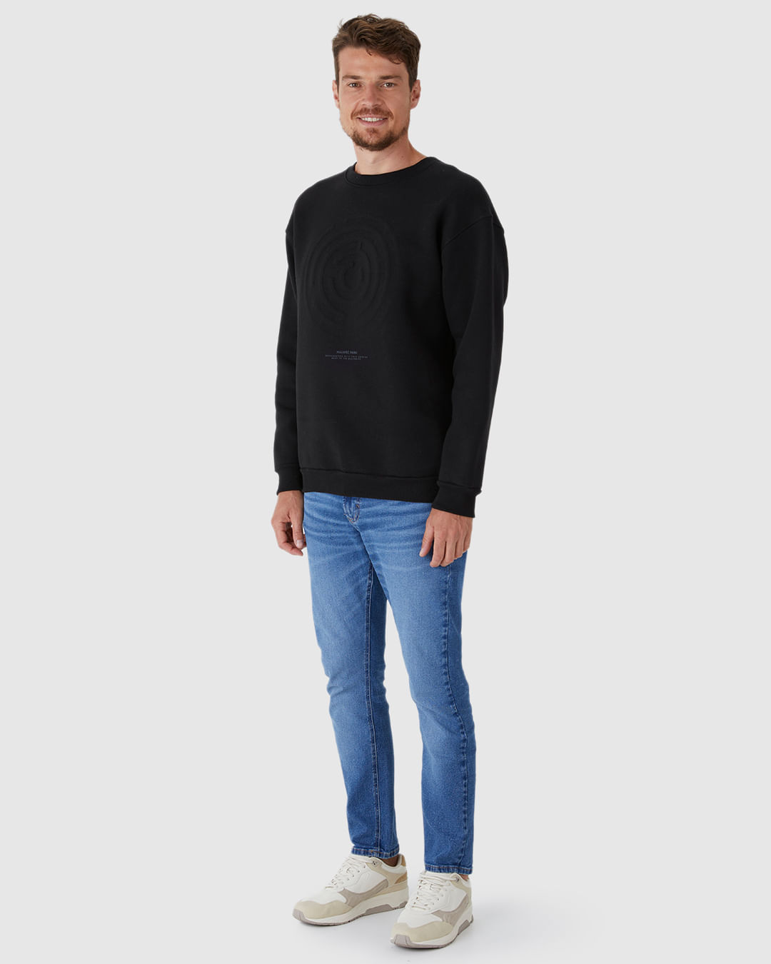 Blusão Masculino Estampa Alto Relevo Em Moletom Premium - Imagem 17