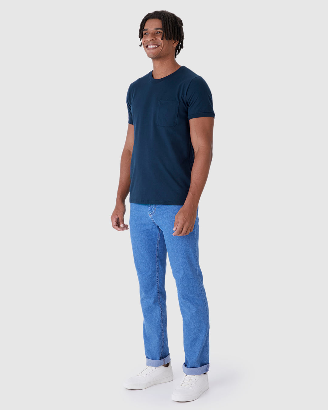 Camiseta Abraço Masculina Bolso Frontal Em Malha Comfy Touch - Imagem 12