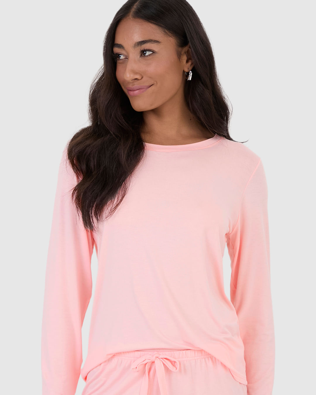 Blusa Feminina De Pijama Manga Longa Em Viscose Stretch - Imagem 18