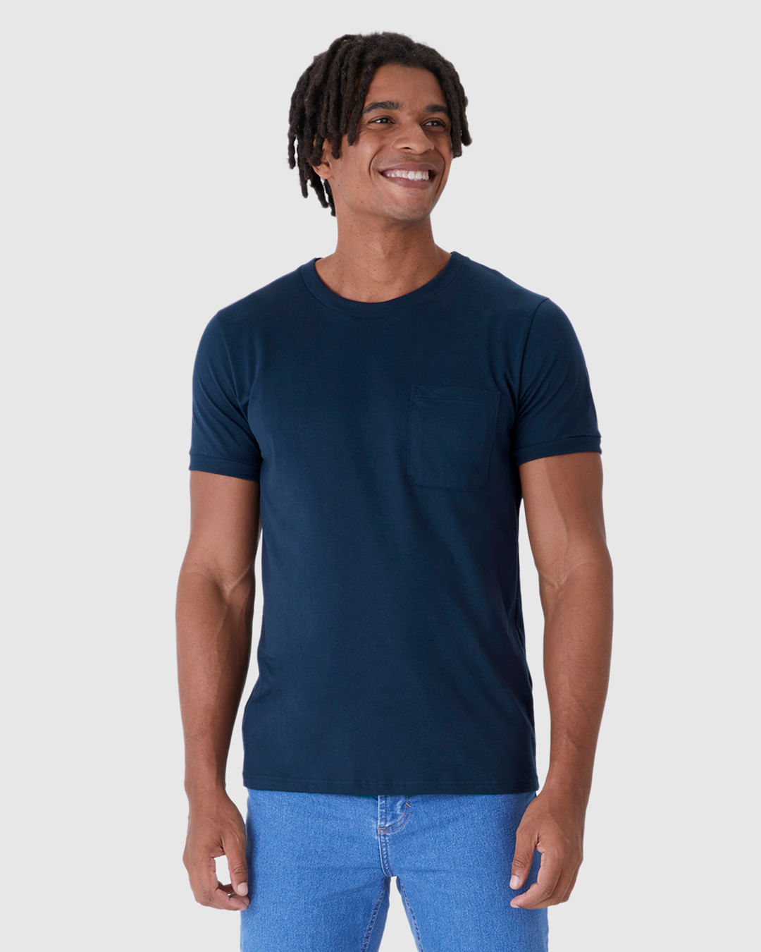 Camiseta Abraço Masculina Bolso Frontal Em Malha Comfy Touch - Imagem 9