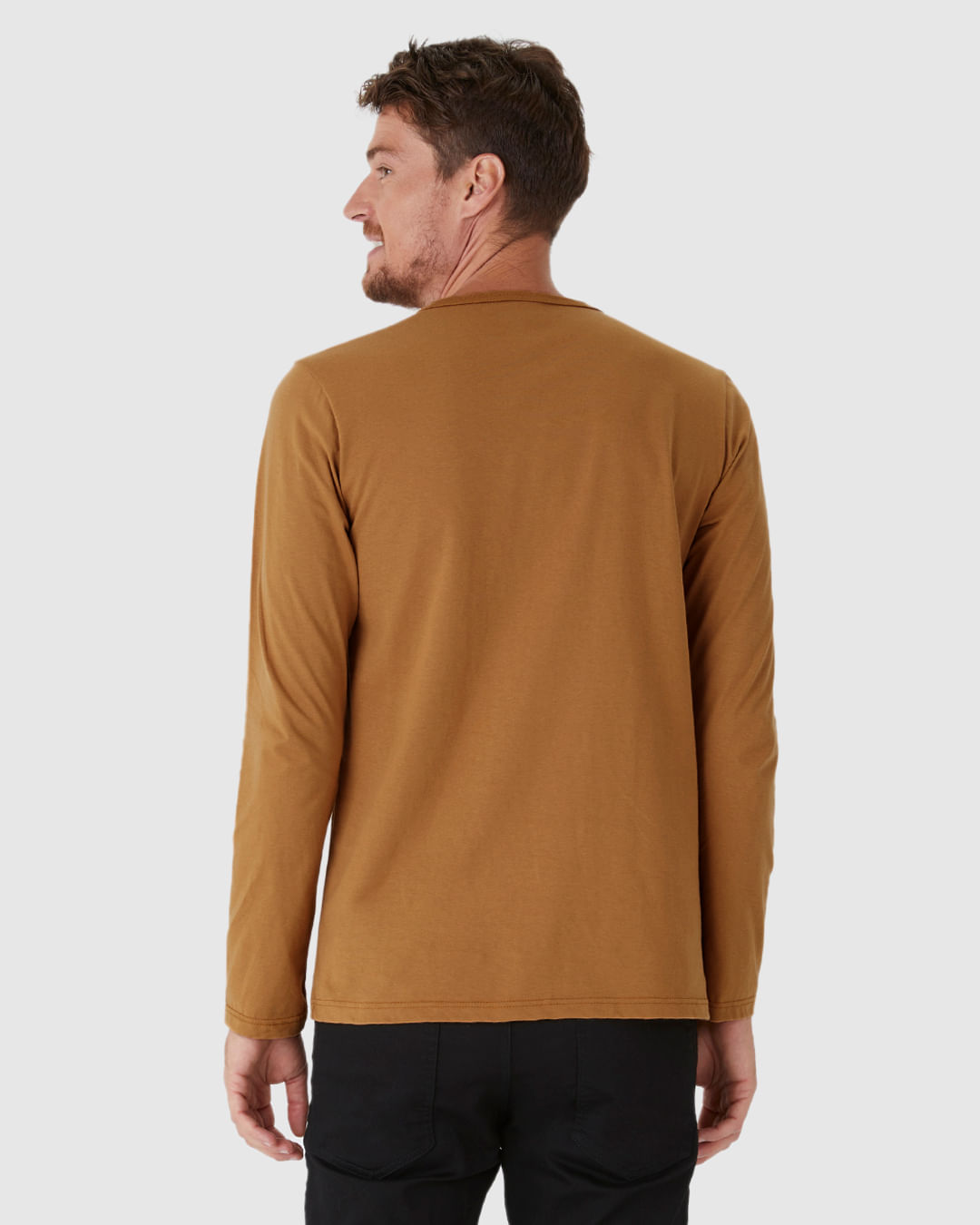 Camiseta Masculina Manga Longa Com Estampa Em Algodão - Imagem 25