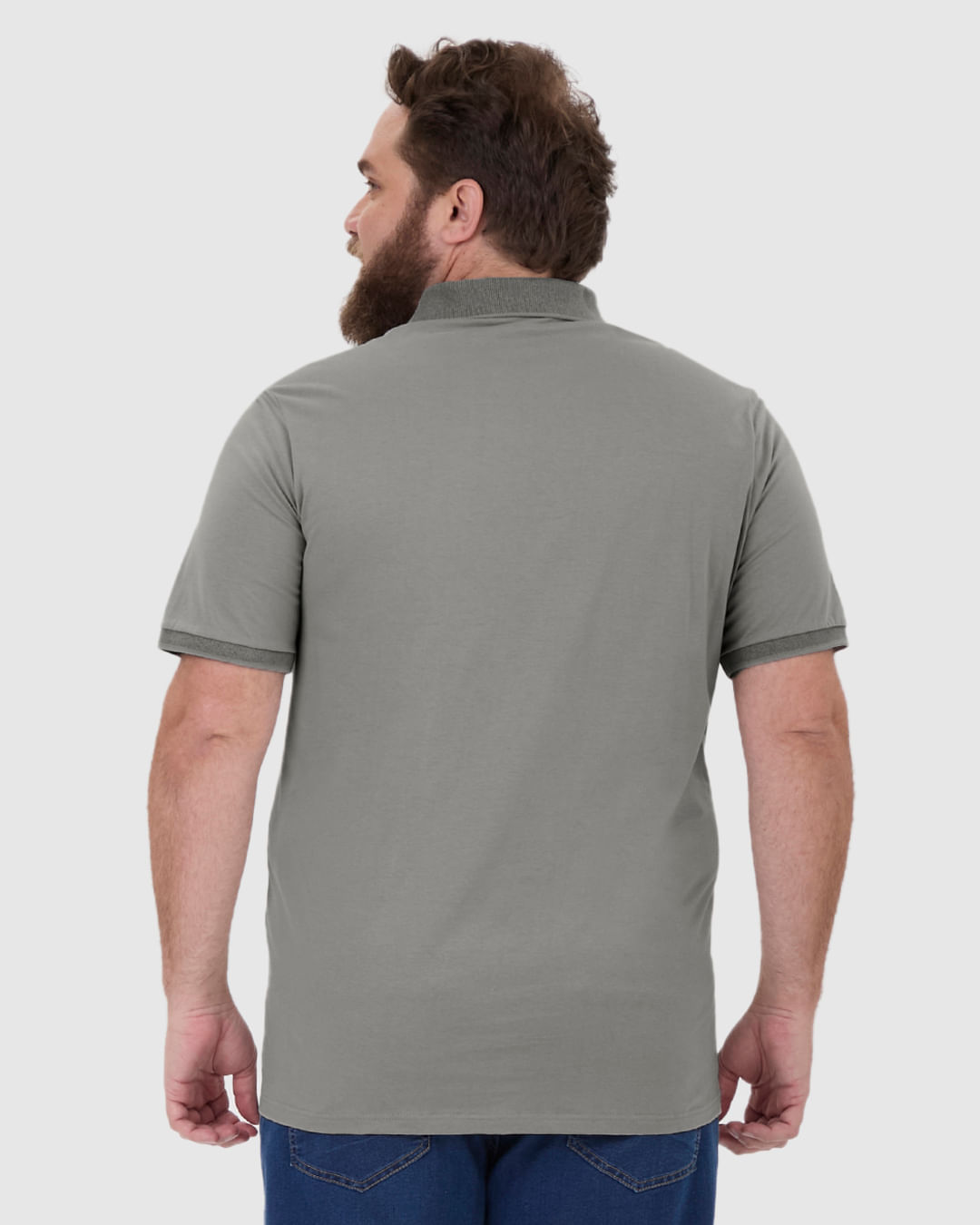 Camisa Polo Masculina Plus Size Com Bolso Funcional Em Algodão - Imagem 25