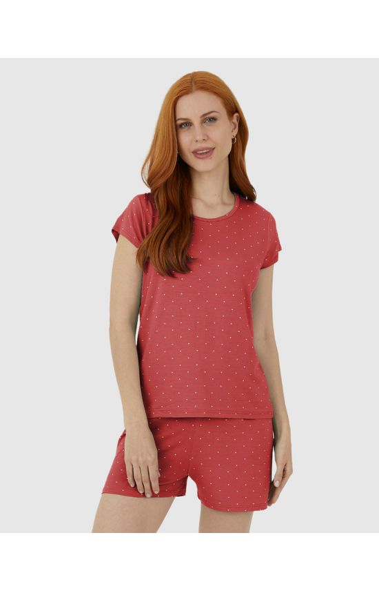 Blusa Feminina De Pijama Estampada Em Malha Viscose Stretch