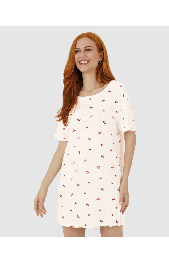 Camisola Feminina T-Shirt Estampada Em Malha Jacquard