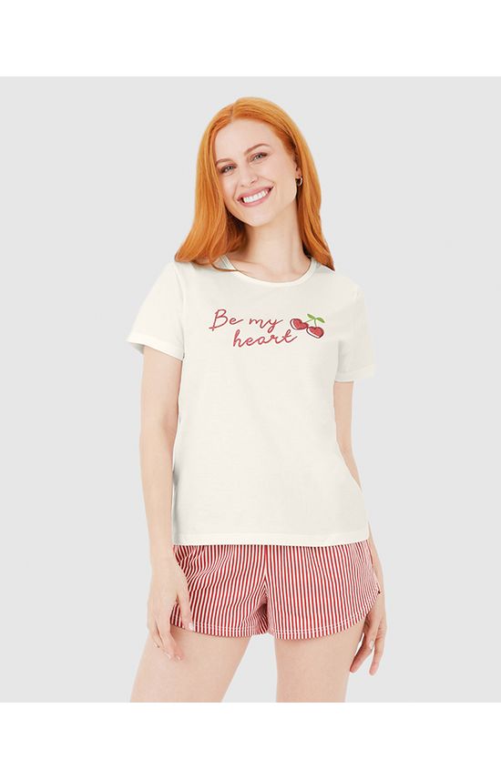 Pijama Feminino Be My Heart Em Algodão