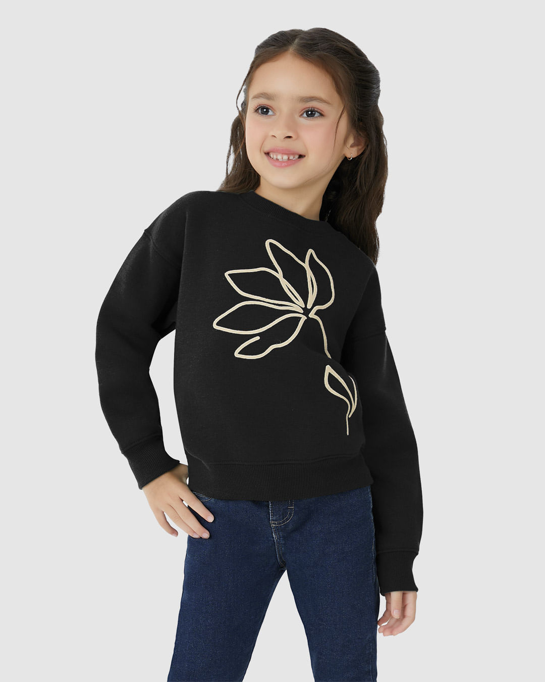 Blusão Infantil Menina Estampa Puff em Moletom Comfy Flanelado Malwee Kids