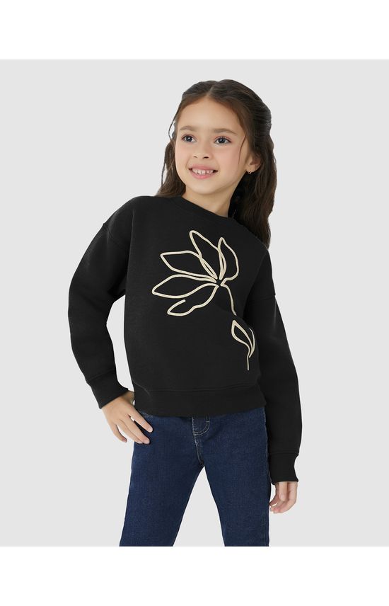 Blusão Infantil Menina Estampa Puff Em Moletom Comfy Flanelado Malwee Kids