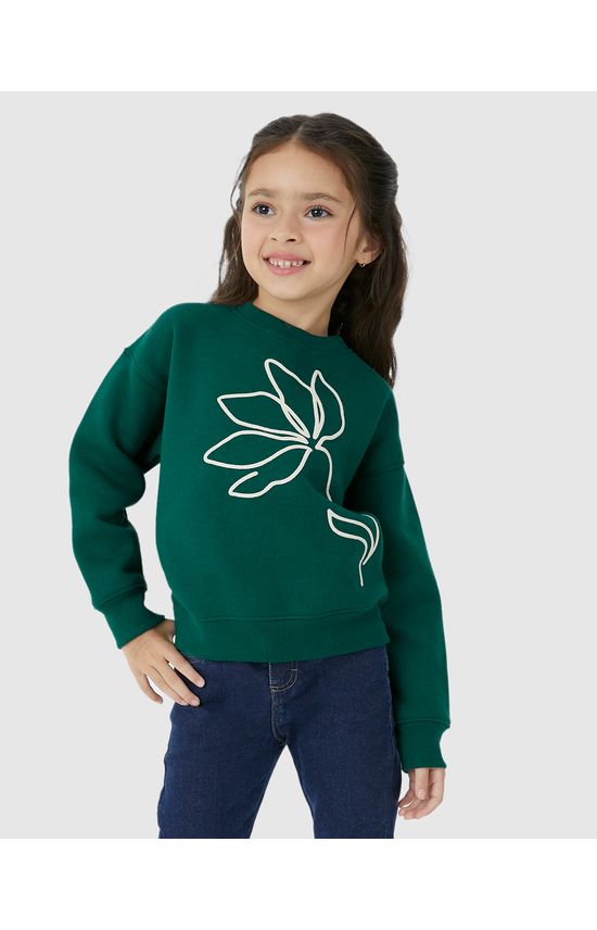 Blusão Infantil Menina Estampa Puff Em Moletom Comfy Flanelado Malwee Kids