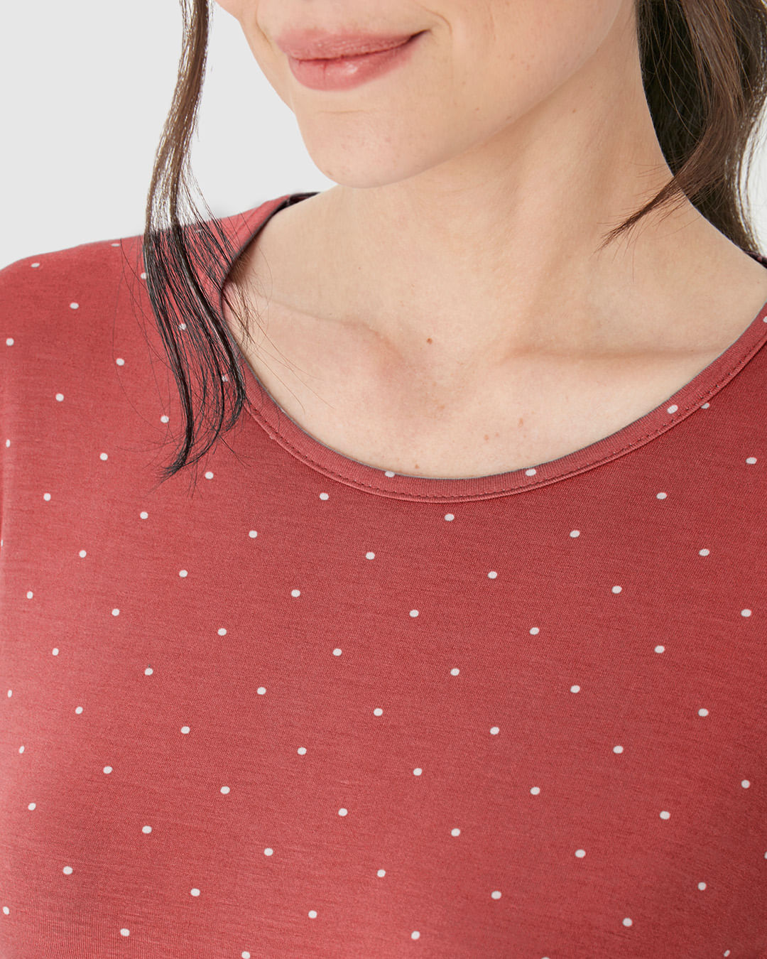 Blusa Feminina De Pijama Manga Longa Em Viscose Stretch - Imagem 13