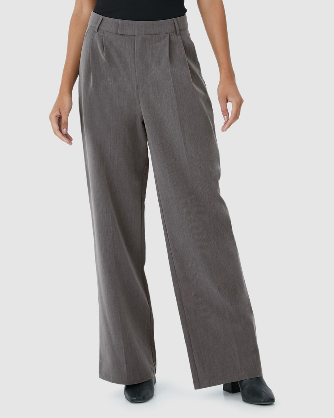 Calça Reta Feminina Bolso Faca Em Tecido Alfaiataria - Imagem 19