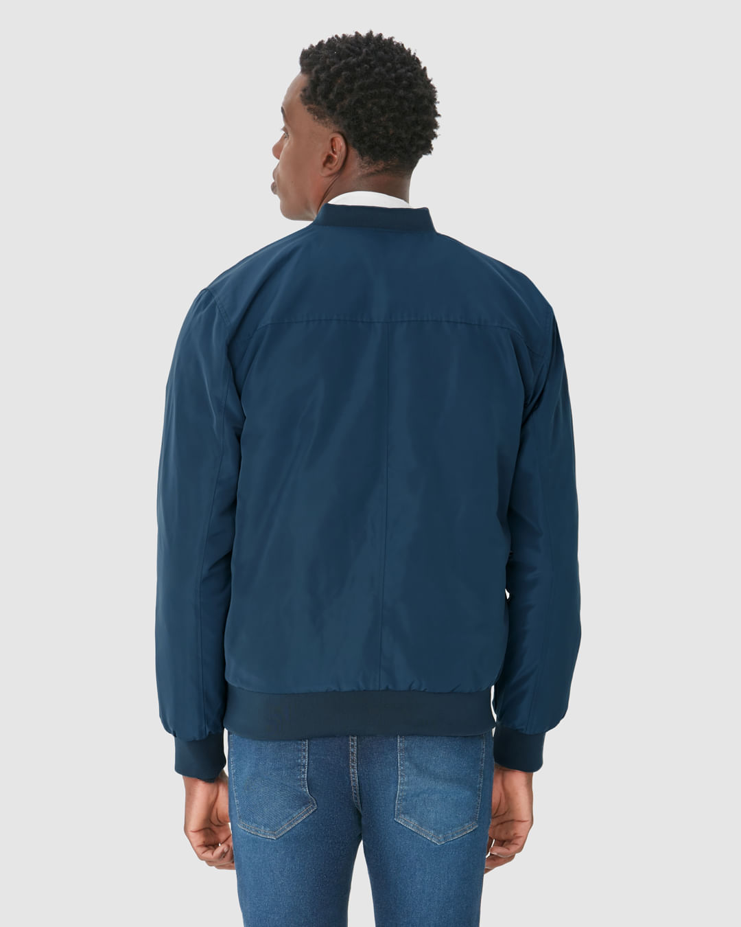 Jaqueta Masculina Bomber Abertura Zíper Em Poliamida - Imagem 25