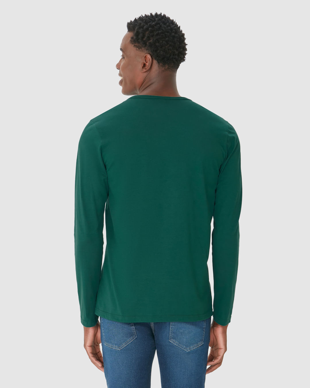 Camiseta Masculina Manga Longa Com Estampa Em Algodão - Imagem 10