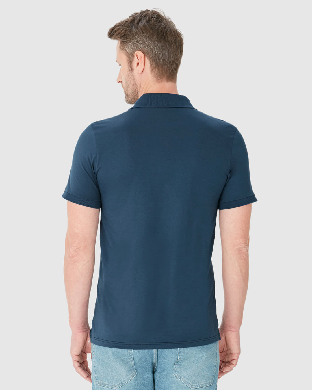Camisa Polo Básica Masculina Em Algodão Pima - Imagem 15