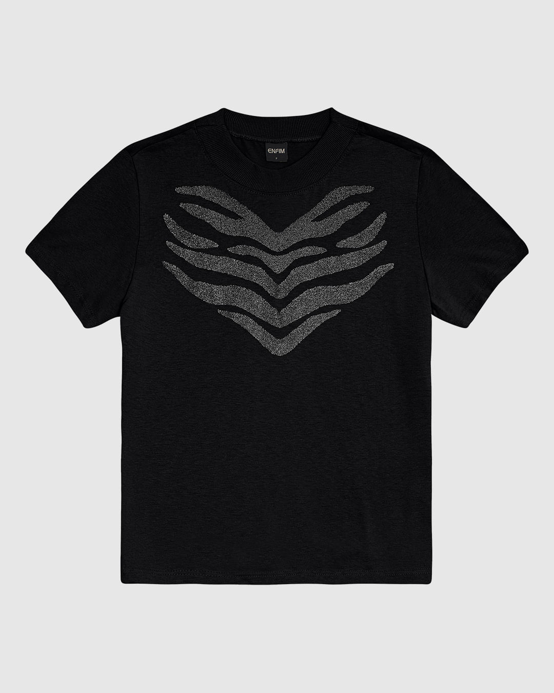 T-Shirt Feminina Slim Estampa Desenho Orgânico em Algodão - ENFIM