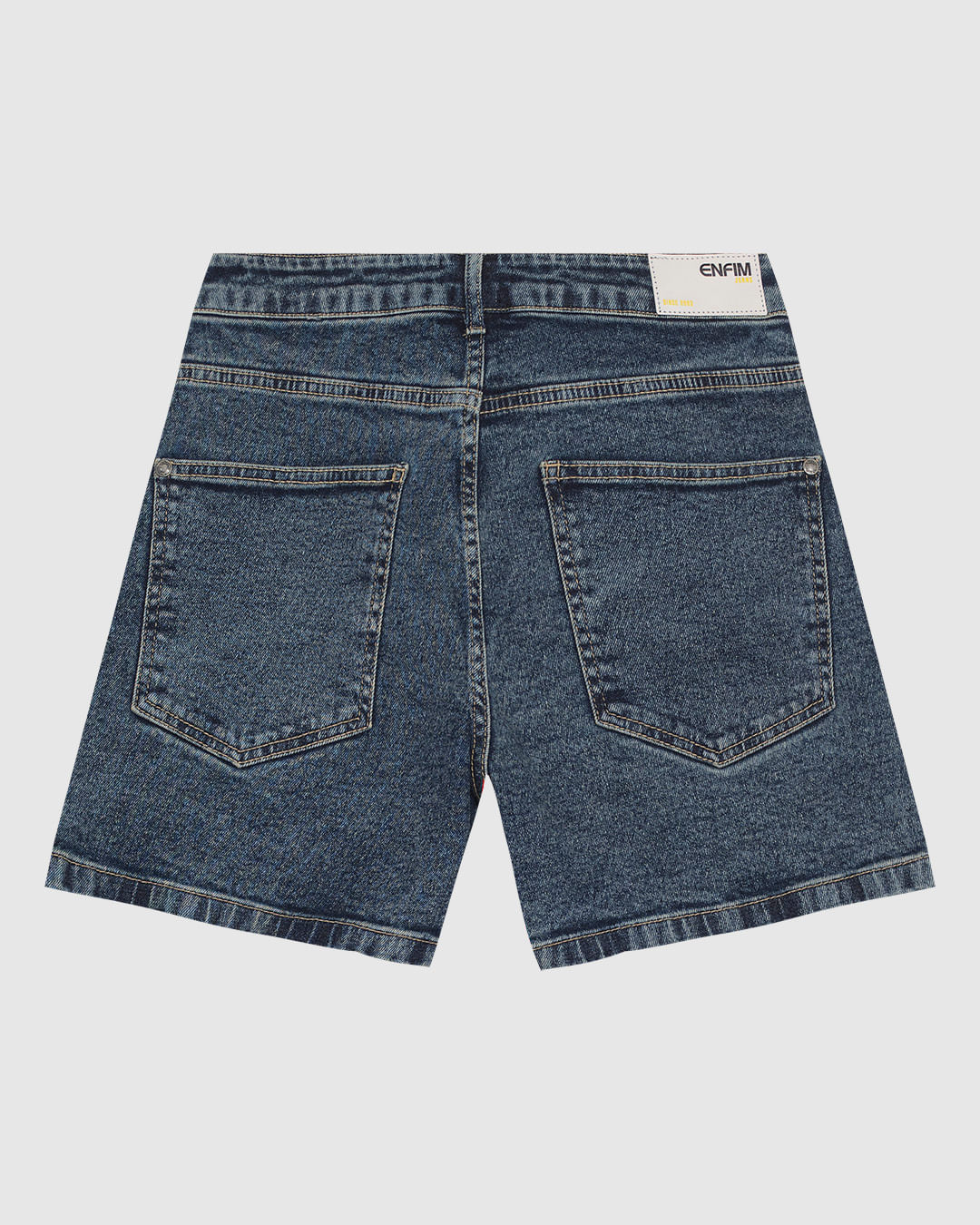 Shorts Feminino Boyfriend Recorte Frontal Em Jeans Com Elastano - ENFIM - Imagem 6