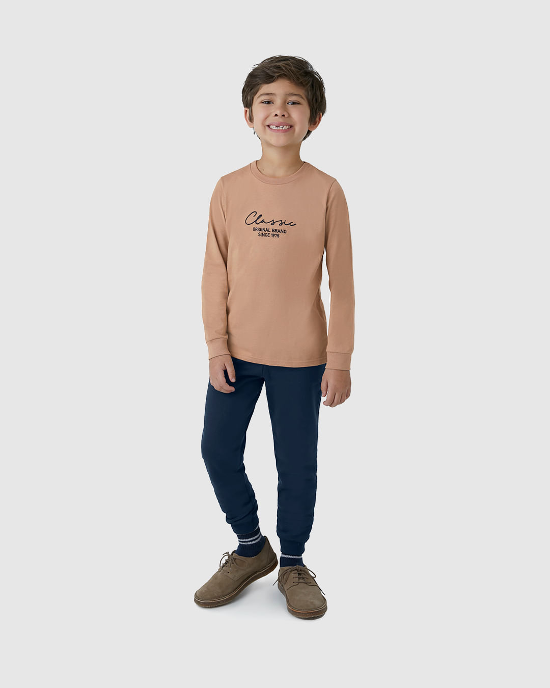 Conjunto Menino Camiseta Manga Longa Classic Em Algodão - Carinhoso - Imagem 7