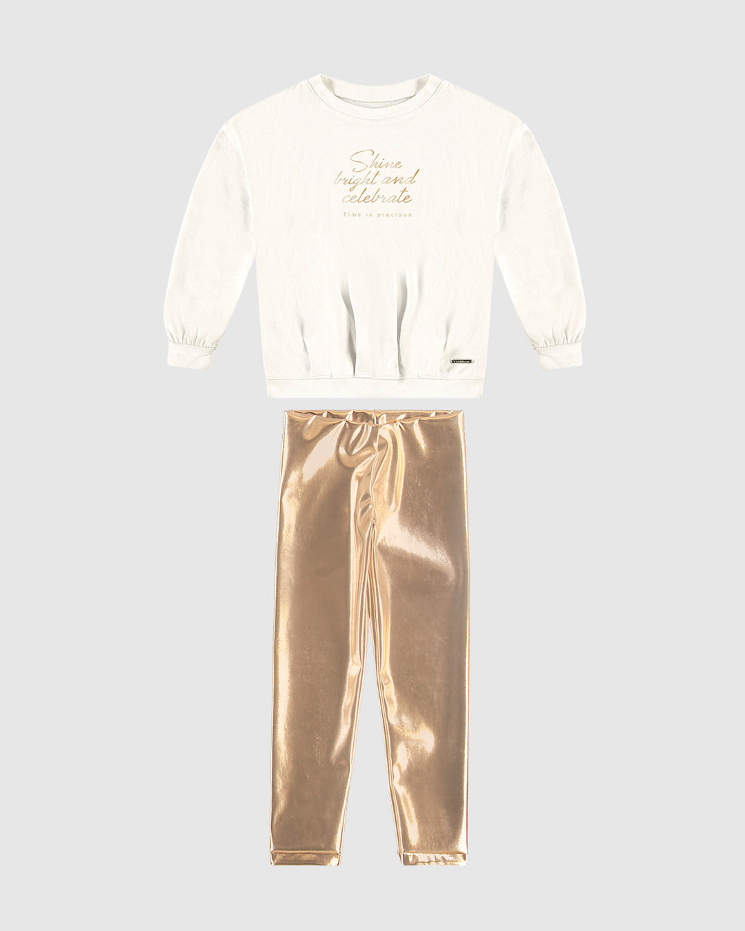 Conjunto Menina Blusão Shine Bright And Celebrate - Carinhoso
