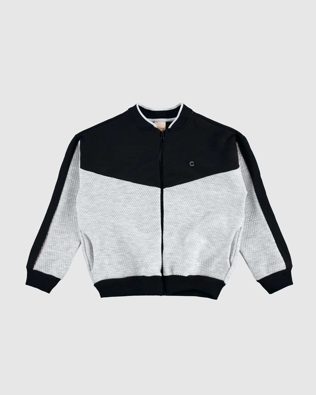 Jaqueta Bomber Menino Bicolor Em Jacquard Texturizado - Carinhoso - Imagem 20