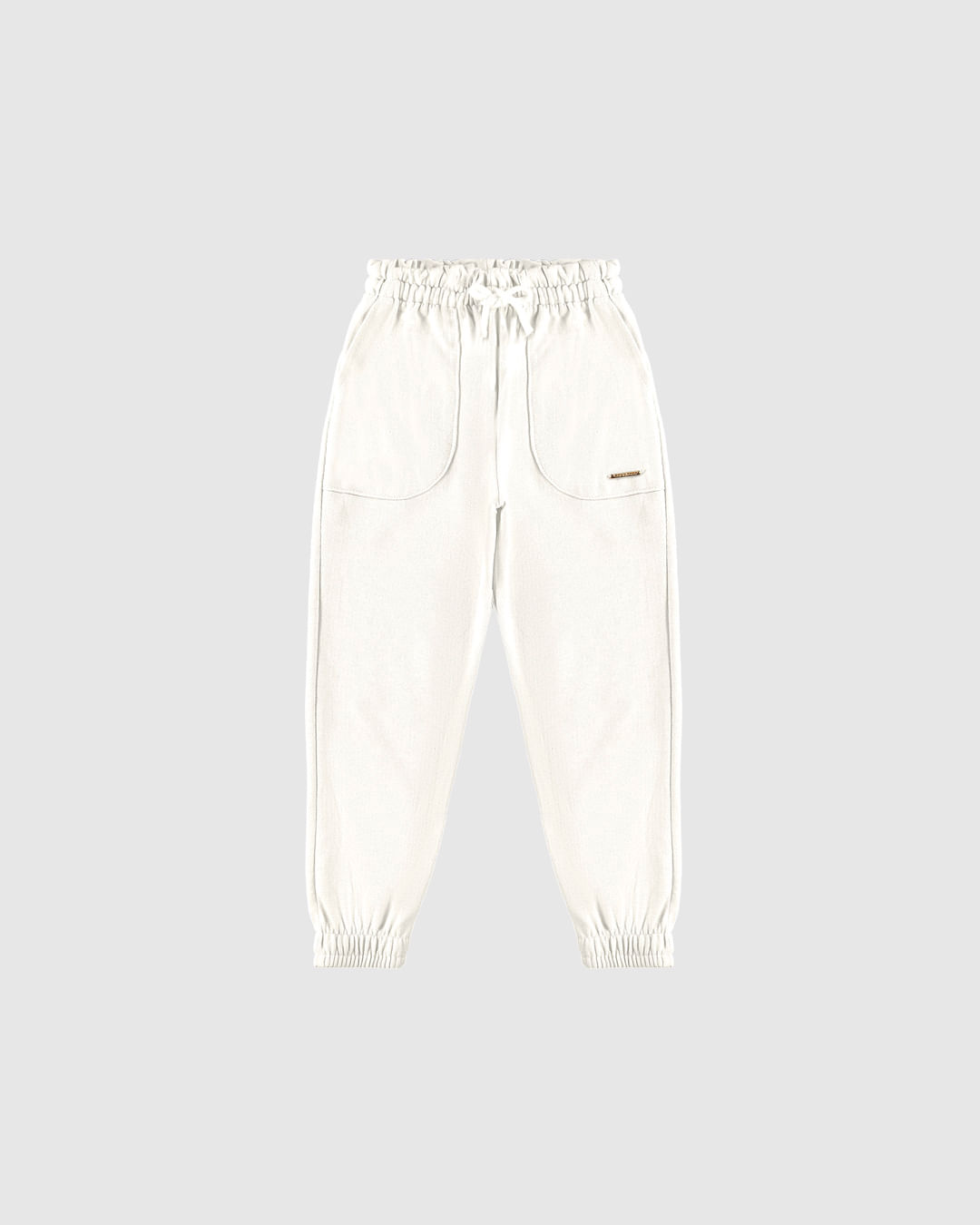 Calça Menina Clochard Cadarço Frontal Em Moletinho Lurex - Carinhoso - Imagem 12