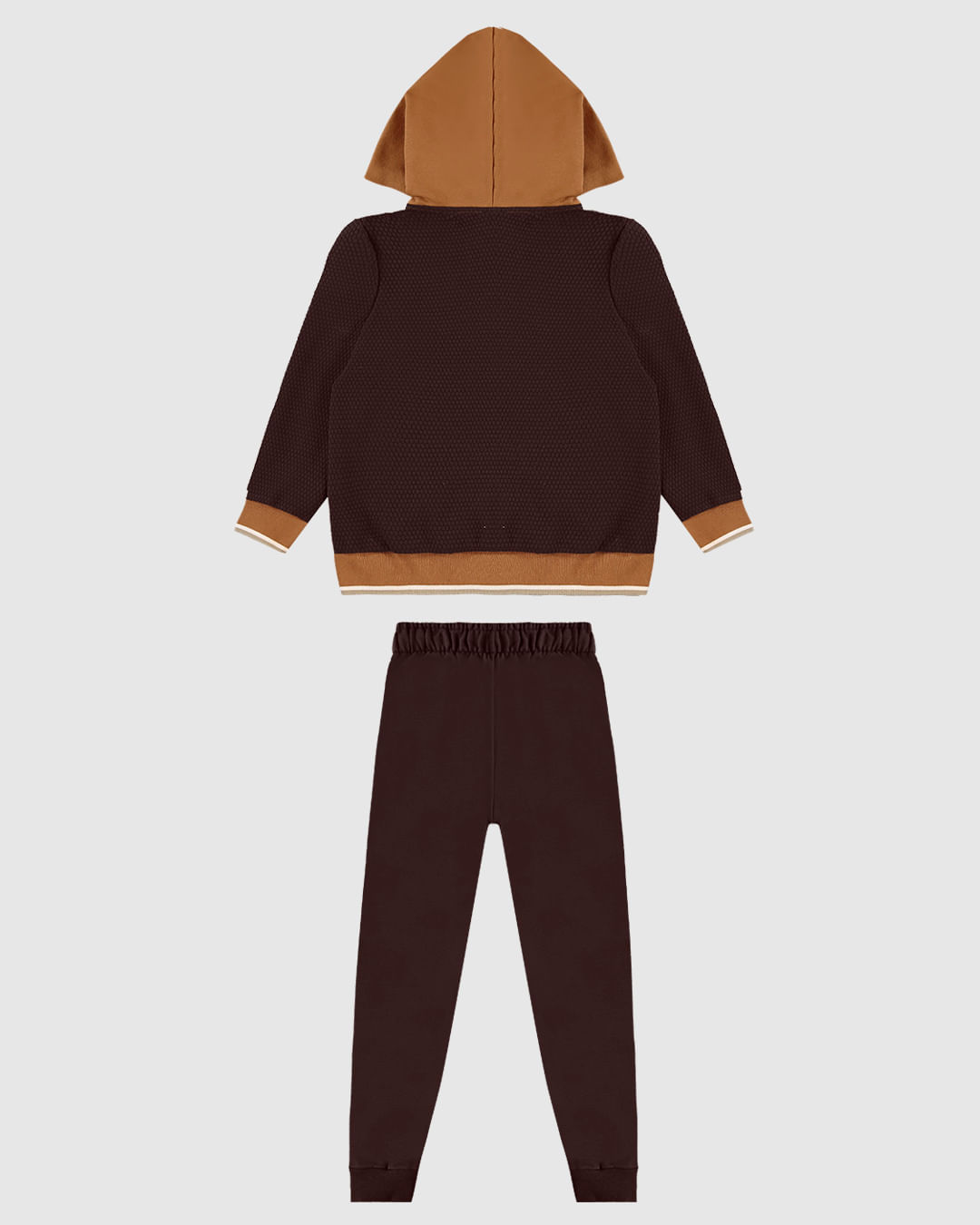 Conjunto Menino Blusão Zíper Frontal Em Jacquard Texturizado - Carinhoso - Imagem 6