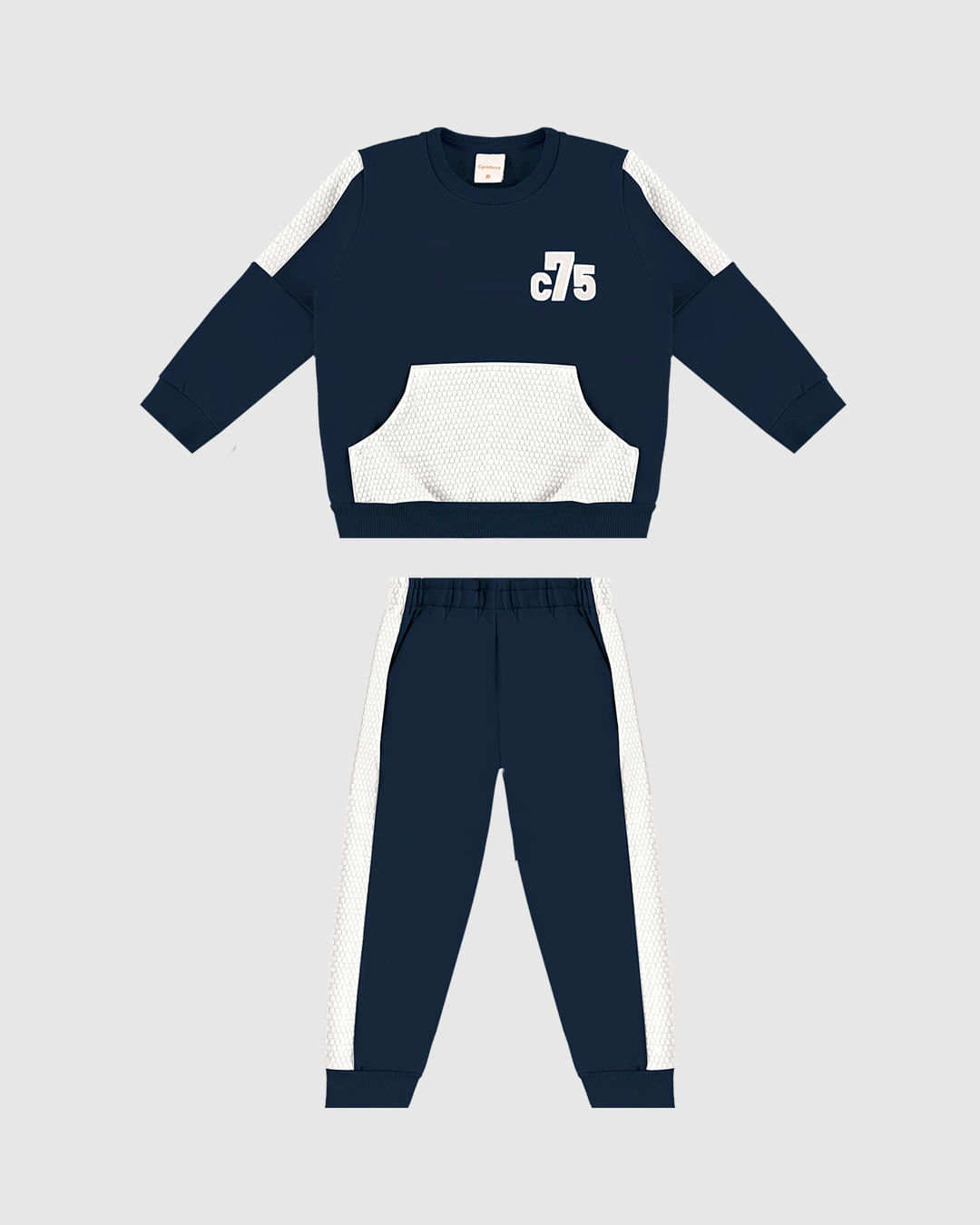 Conjunto Menino Blusão Bolso Canguru Em Moletom Flanelado - Carinhoso - Imagem 12