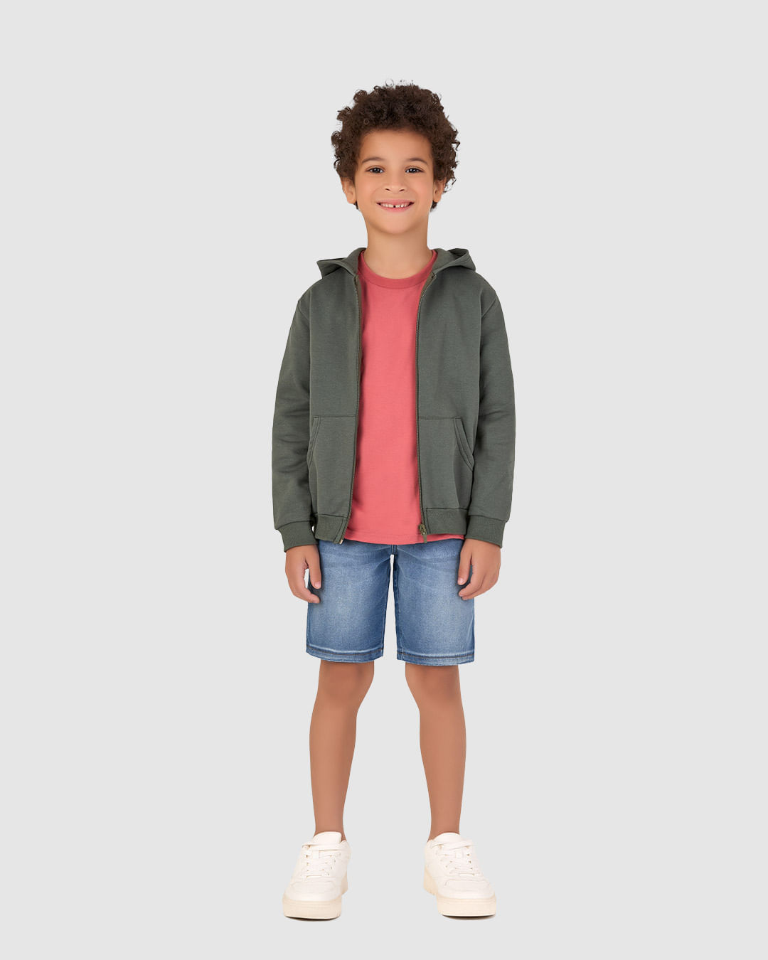 Bermuda Infantil Menino Tradicional Em Jeans Moletom - Malwee Kids - Imagem 10