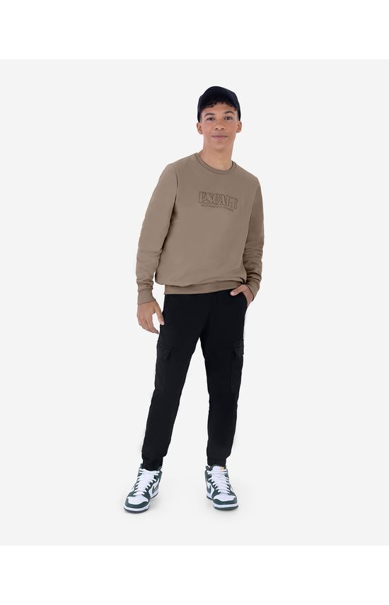 Calça Menino Jogger Cargo Em Sarja Com Elastano Malwee Kids
