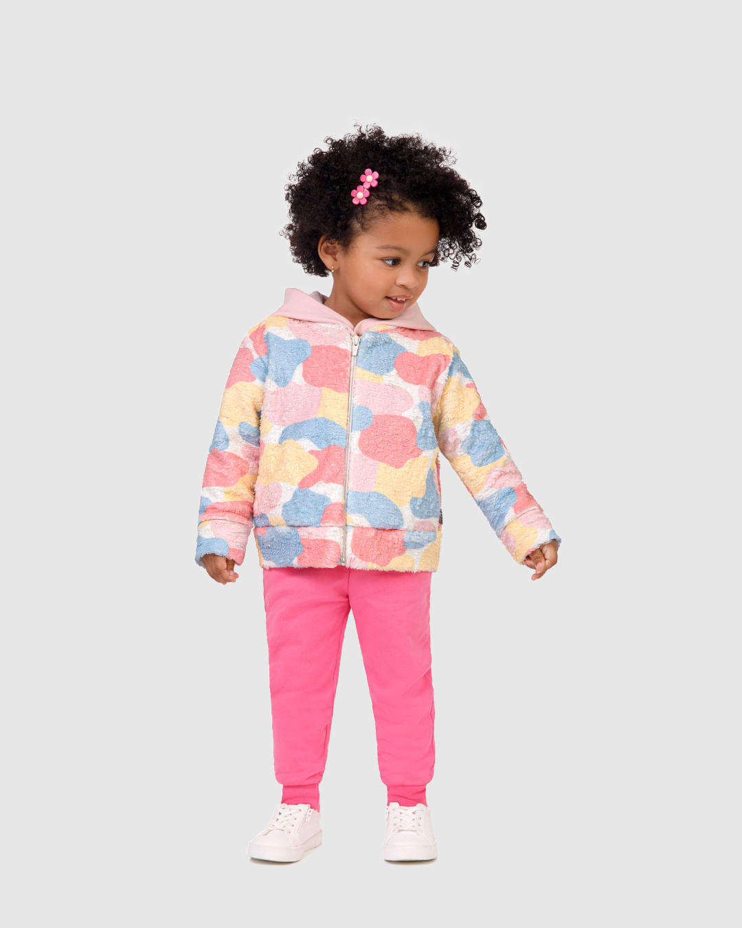 Jaqueta Infantil Unissex Estampa Camuflada Em Pelúcia Malwee Kids
