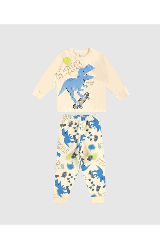 Pijama Longo Infantil Menino Brilha No Escuro + Fronha Em Algodão Malwee Kids