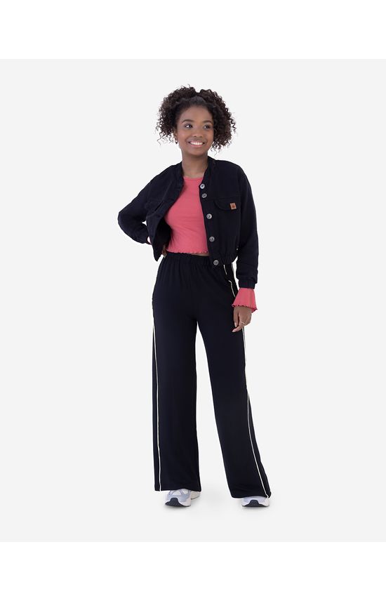 Calça Menina Wide Leg Em Moletinho De Viscose Malwee Kids