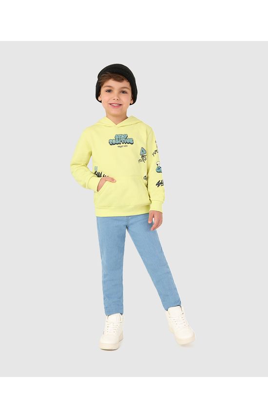 Blusão Infantil Menino Bolso Canguru Em Moletom Flanelado Malwee Kids