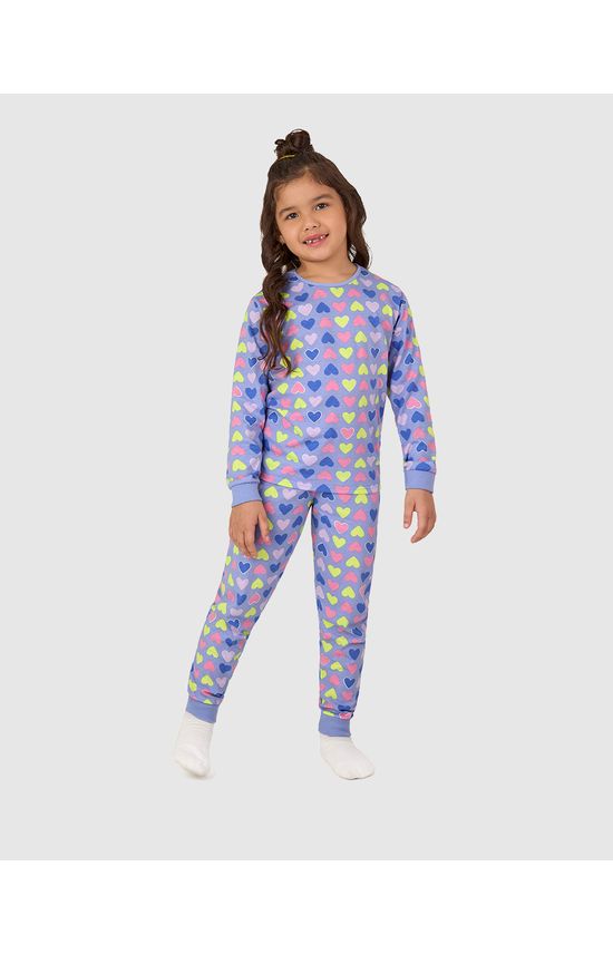 Pijama Longo Infantil Menina Estampado Em Algodão Malwee Kids