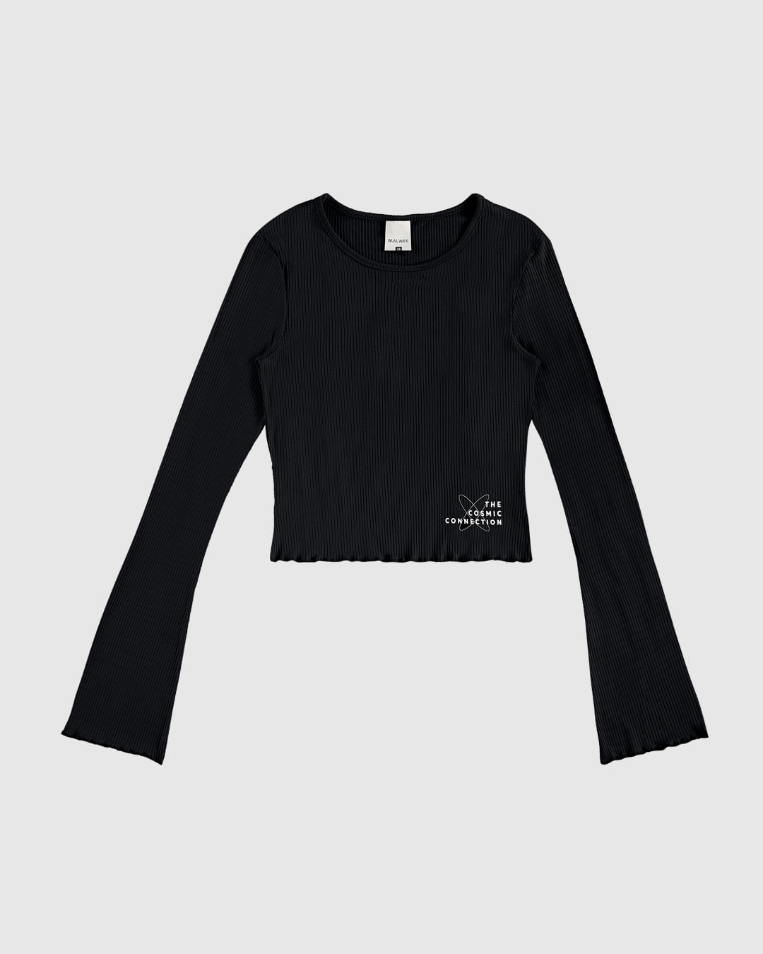 Blusa Menina Manga Longa Sino Em Malha Viscose Canelada Malwee Kids