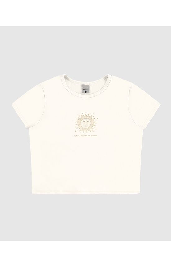 Blusa Menina Justa Seja Sol Em Algodão Malwee Kids