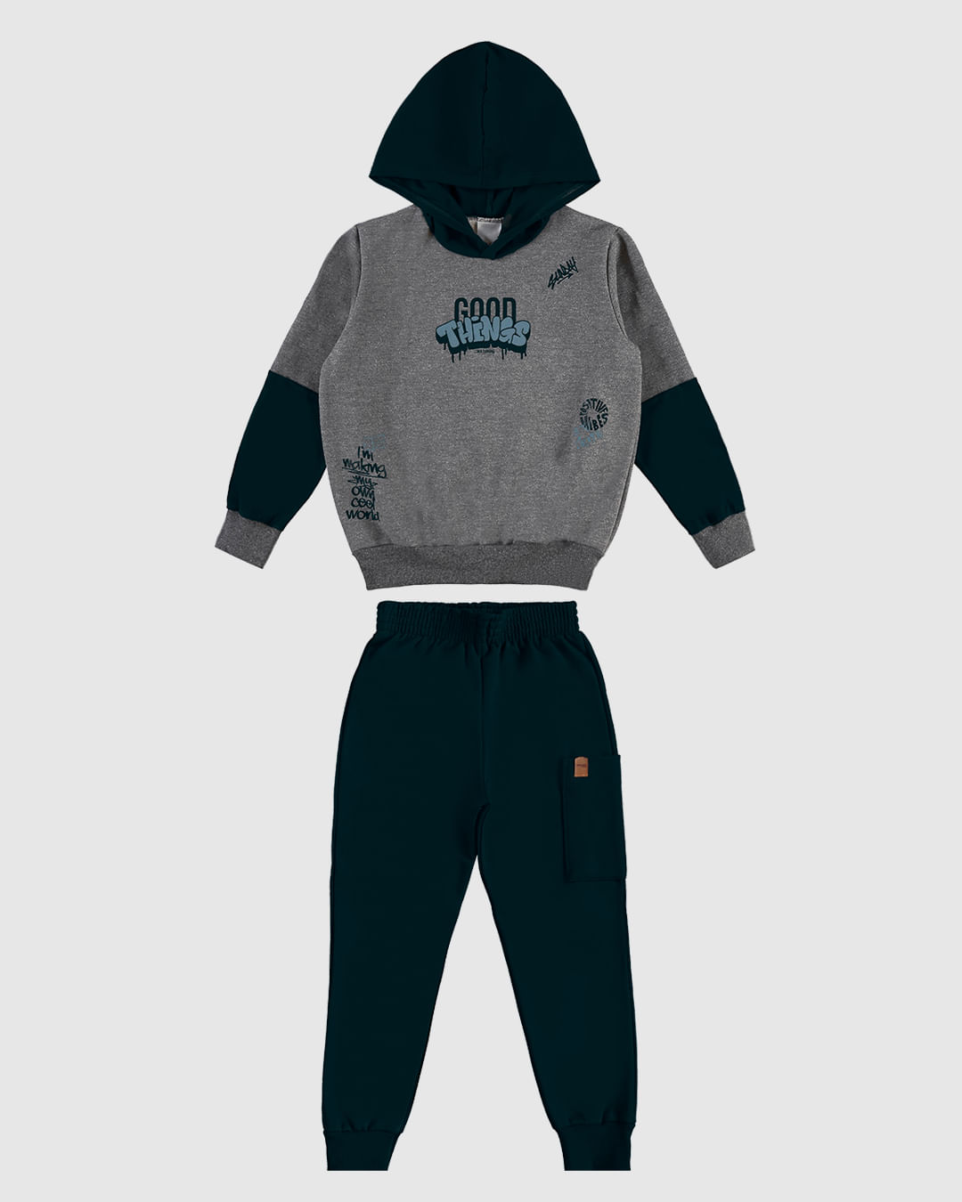 Conjunto Infantil Menino Blusão Good Things Em Moletom Flanelado Malwee Kids - Imagem 4