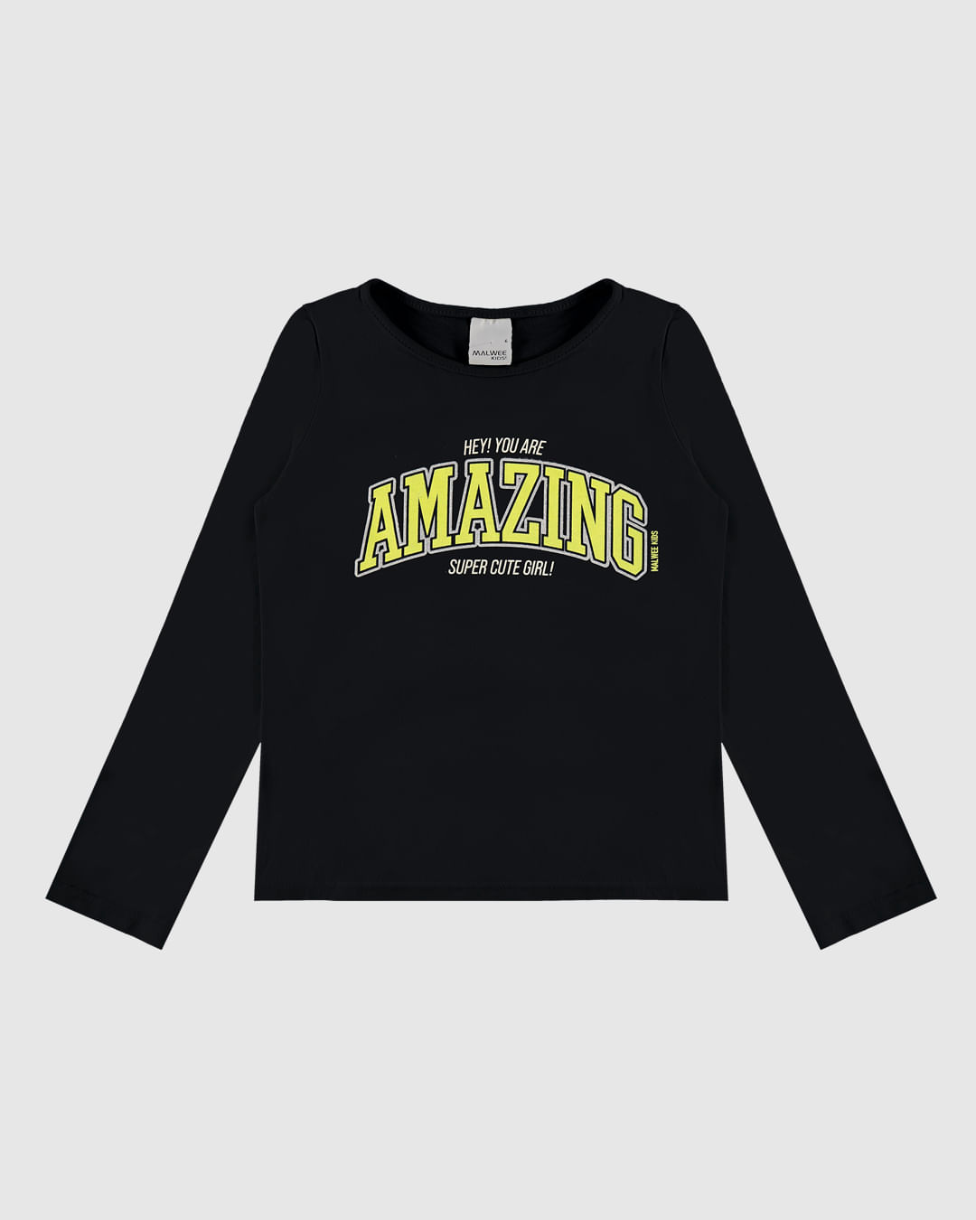 Blusa Infantil Menina Manga Longa Amazing Em Algodão Malwee Kids