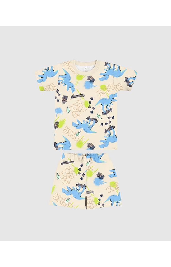 Pijama Infantil Menino Estampa Brilha No Escuro Em Algodão Malwee Kids