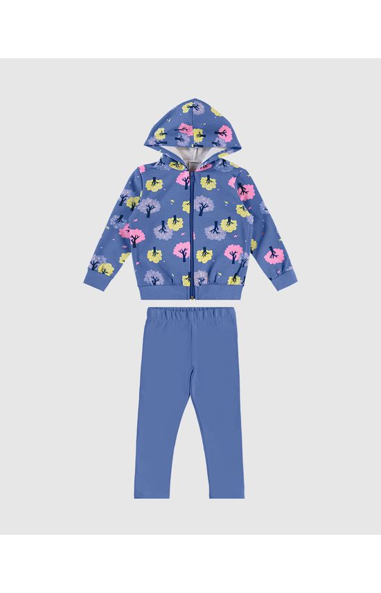 Conjunto Infantil Menina Jaqueta Em Moletom Stretch Flanelado Malwee Kids