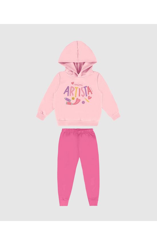 Conjunto Longo Infantil Menina Mini Artista Em Moletom Flanelado Malwee Kids