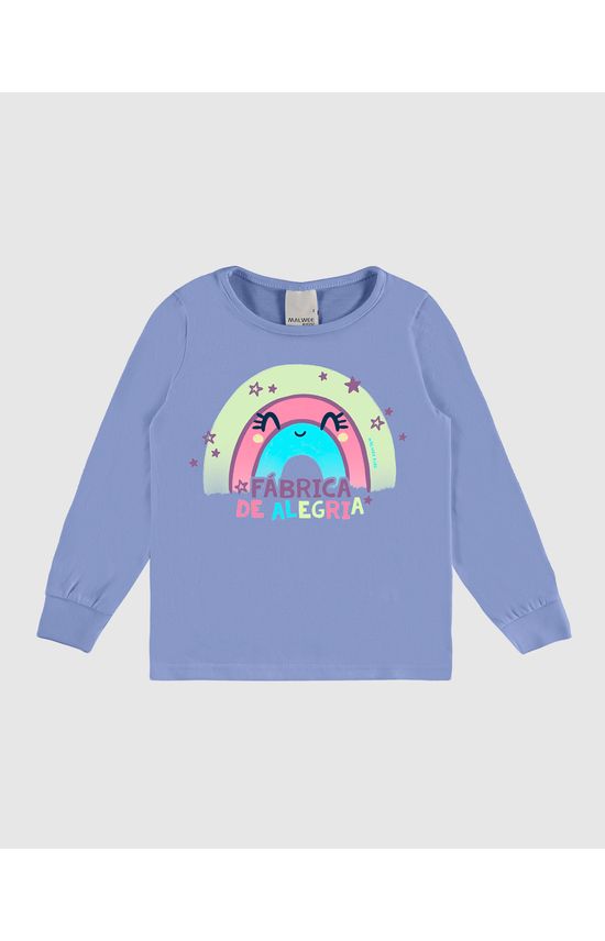 Blusa Infantil Menina Manga Longa Fábrica De Alegria Em Algodão Malwee Kids