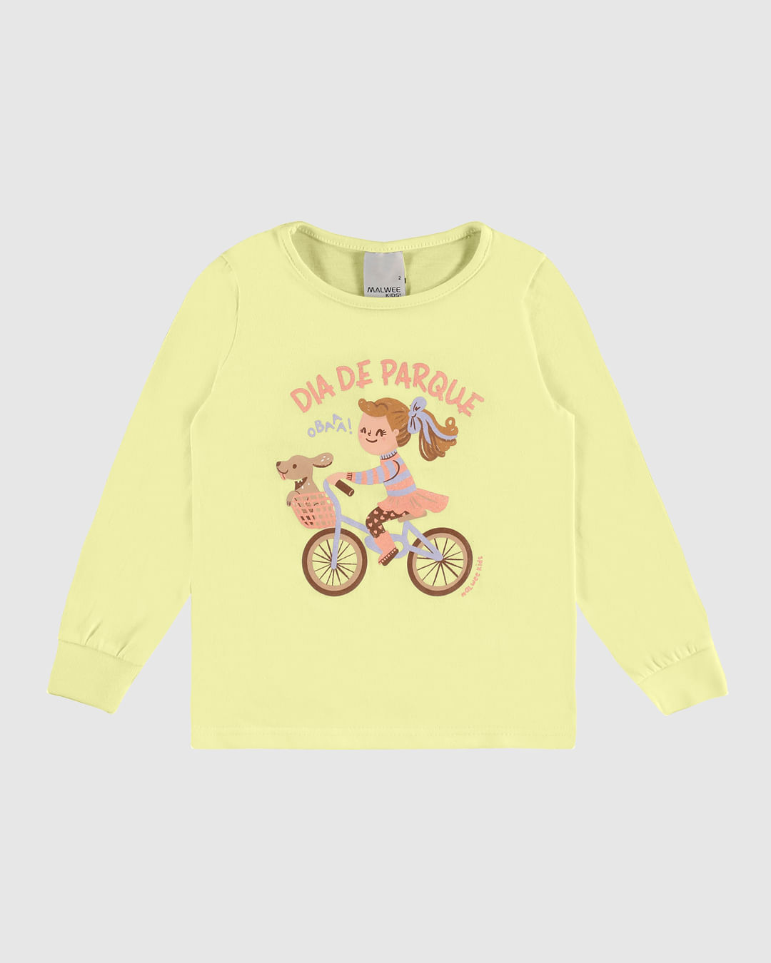 Blusa Infantil Menina Manga Longa Dia De Parque Em Algodão Malwee Kids