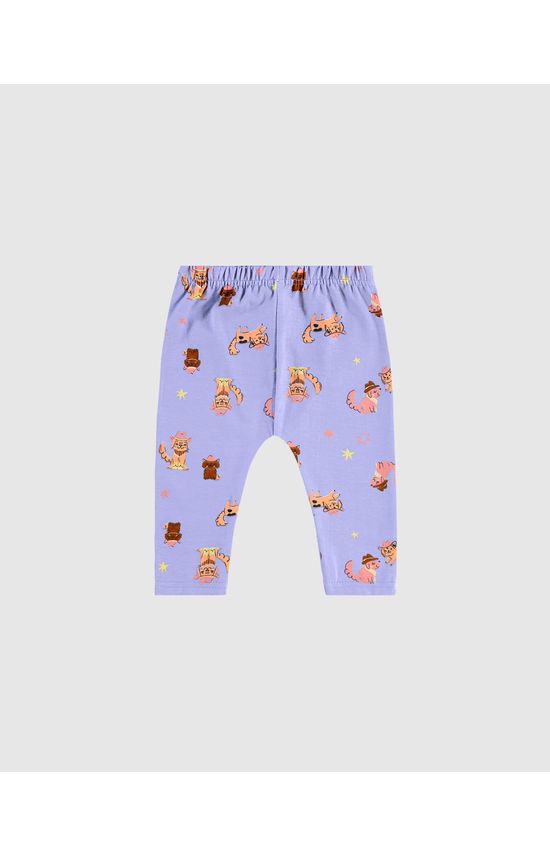 Calça Infantil Menina Saruel Estampada Em Algodão Malwee Kids