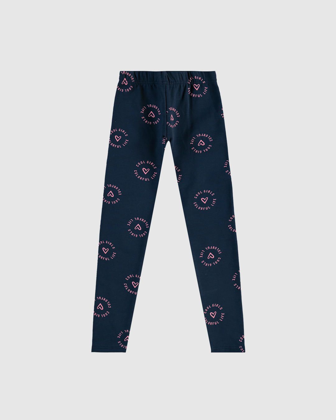 Calça Legging Infantil Estampada Em Moletom Stretch Flanelado Malwee Kids