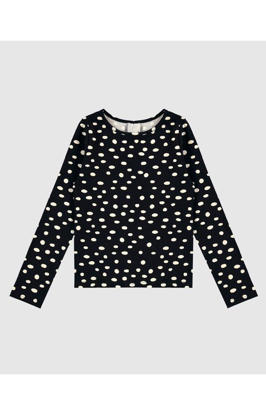 Blusa Infantil Menina Manga Longa Estampada Em Algodão Malwee Kids