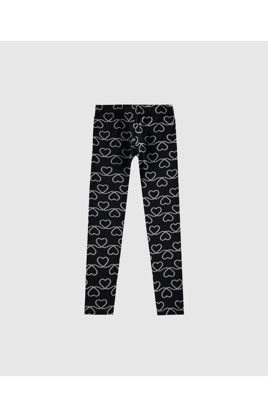 Calça Legging Infantil Estampada Em Algodão Malwee Kids
