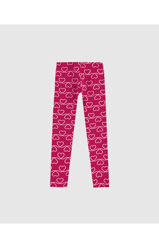 Calça Legging Infantil Estampada Em Algodão Malwee Kids