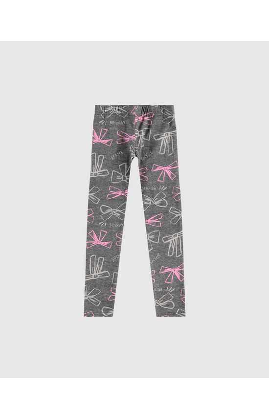 Calça Legging Infantil Estampada Em Algodão Malwee Kids