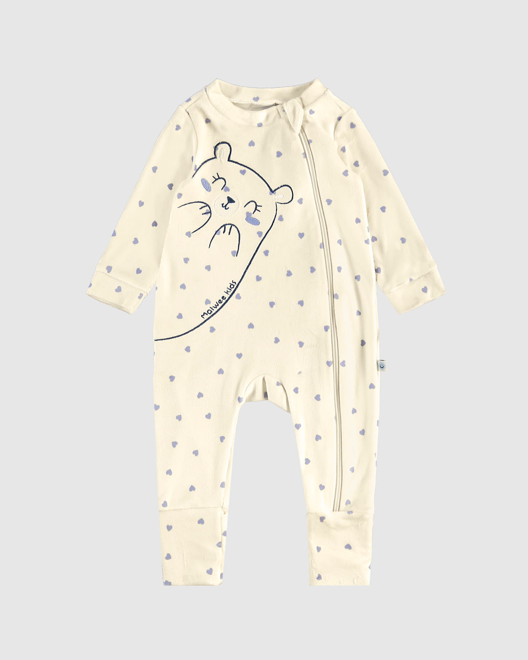 Macacão Bebê Menina Pezinho Manga Longa Em Malha Plush Malwee Kids - Imagem 10